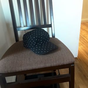 Black polka dot reflective run exercise hat